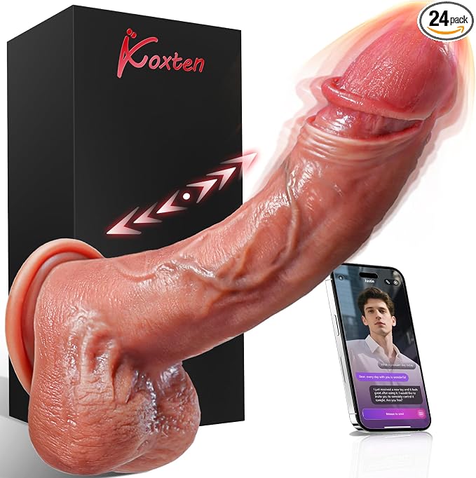 KOXTEN Thrust Dildo Sex Toy, App-Controlled Vibrator, Realistic Dildo