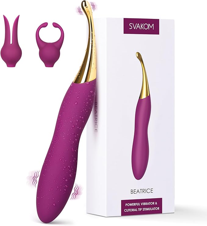 SVAKOM Clitoral Vibrator Water-Jeting Dirty Penis Sex Toy with 2 Silicone Heads